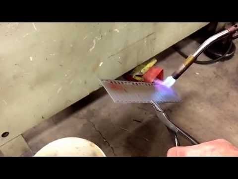 Heating and bending titanium. To make clips, but they still ended up cracking.