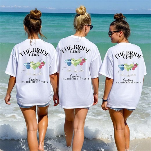 The Bride Club JGA Shirts, Junggesellenabschied T-Shirts personalisiert, Braut Shirt mit Name, Bachelorette Party, Team Braut, Bridal Shower - Etsy.de