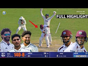 IND vs WI 2nd Test Day 2 Full Highlights | India vs West Indies 2nd Test Match Day 2 Full Highlights