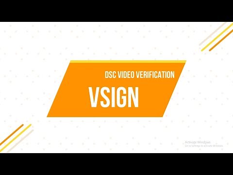 VSIGN Digital Signature / DSC Video Verification Process - 2020 || DSC Registration