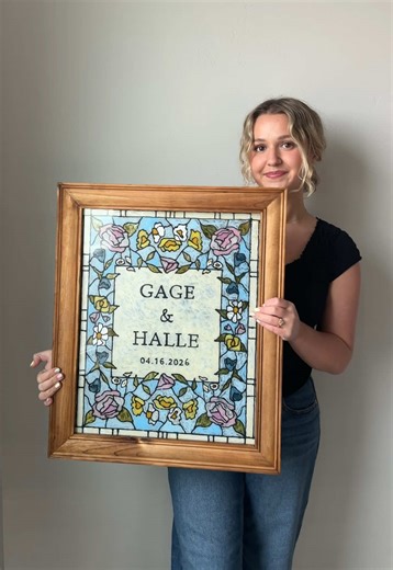 Custom Stained Glass Wedding DIY Tutorial