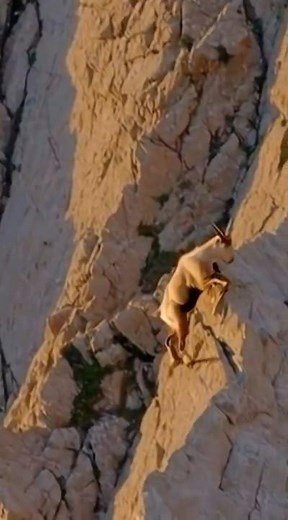 Brave Mountain Goats Risky Cliff Descent #amazing