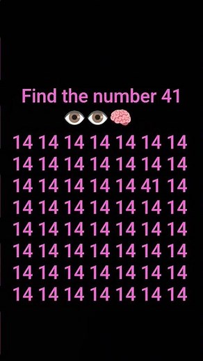 👉 Find the number 41 #challenge #quiz