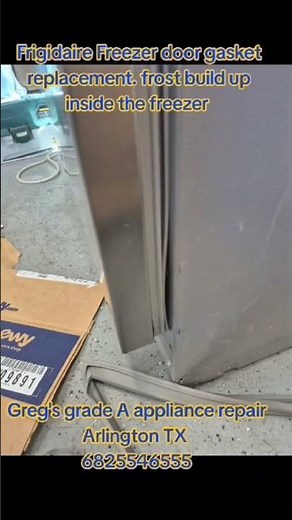 Frigidaire freezer door gasket repair #appliancerepair