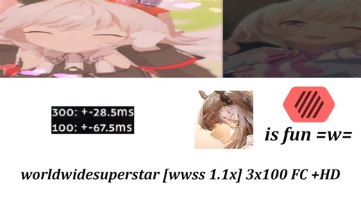 [osu!taiko] worldwidesuperstar [wwss 1.1x] 3x100 FC  HD