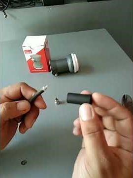 PROPER CONNECTION OF THE CABLE AND CONNECTOR TO THE L N B FOR TV ANTENNA