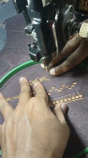 Manual Sewing Embroidery Machine Work 😘 Tutorial for Beginners #shorts #embroidery #ytshorts #foyou