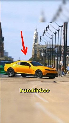 Bumblebee Crashes into a Real Cop Car on set!