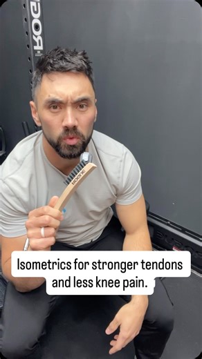 Dr. Kalin | DPT | Coach | Sports Physical Therapist on Instagram: "@mikestella_atc is spot on — isometrics are one of the most effective ways to dose load to a tendon. When the load is heavy enough, they can drive meaningful cellular changes that support tendon health and resilience. If you don’t have access to a knee extension machine — or if traditional knee extensions are too painful — this push isometric is a great alternative. It allows you to load the tendon in a controlled, tolerable way