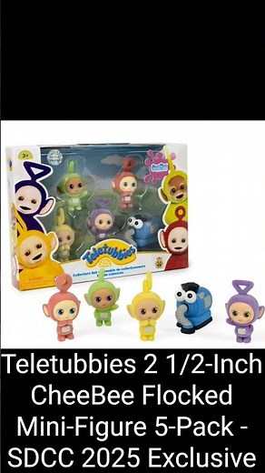 Teletubbies 2 1/2-Inch CheeBee Flocked Mini-Figure 5-Pack - SDCC 2025 Exclusive