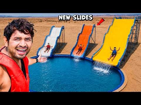 We Install Two New Water Slides In Our...Personal Water Park | Part-11 | Day 96