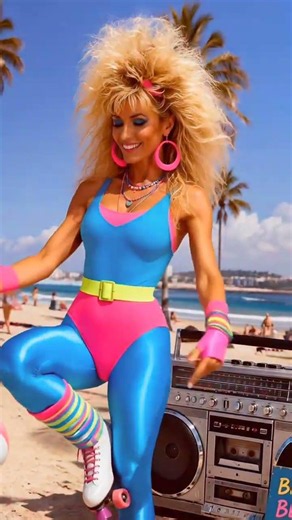 Roller skates, ocean air, and pure 80s freedom. 🛼🌴☀️