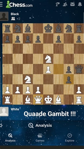 King's Gambit Accepted :- Quaade Variation #chess #chessgame #gambit