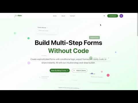 FormGen - Create multi-step forms with clicks. Demo Video.