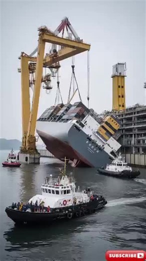 Cargo Ship Nightmare- Crane Failure Causes Ship to Capsize #CargoShipCapsize, #LiftingAccident