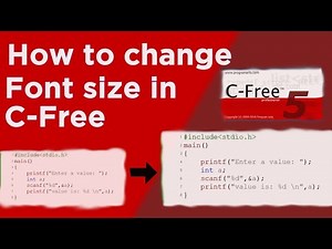 how to change font size in c-free software | java homework