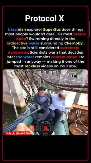 Why this Youtuber Swam in Chernobyl's Radioactive Water ☢️🌊 #shorts #subscribe
