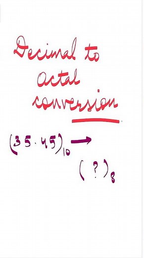 Decimal to octal conversion