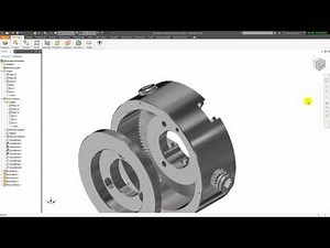 Autodesk Inventor 2018 Plate for lathe and assembly Tutorial