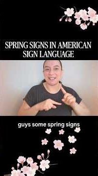 Learn Spring signs in American Sign Language #Spring #ASL #americansignlanguage #LEARNASL