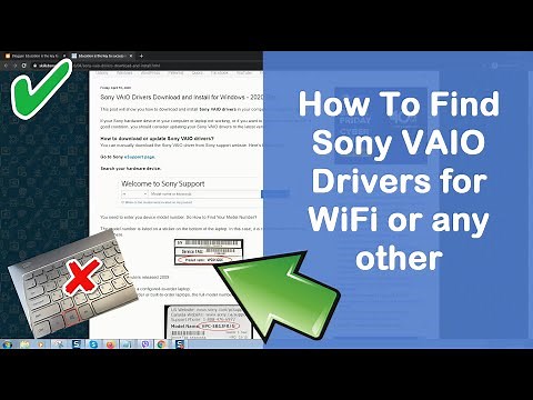 How to find Sony VAIO Drivers for WiFi or any other