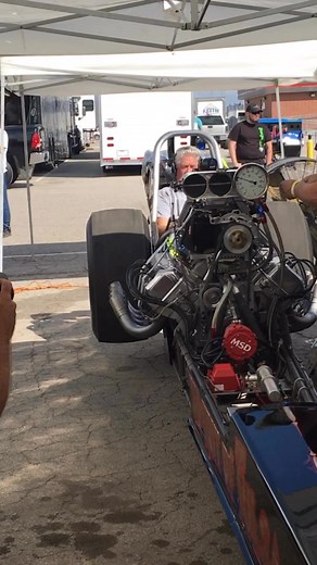 Time capsule Tuesday…. Nitro Monkey Driver Paul Schultz warming up his car the Spirit of Tulsa top fuel dragster back in 2017. | Nitro Monkey A/Fuel Dragster