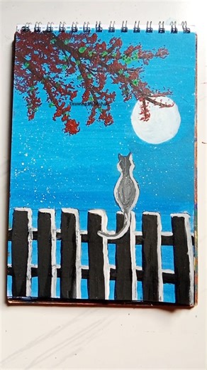 Easy Scenery Painting for beginners #art #painting #shorts #scenery