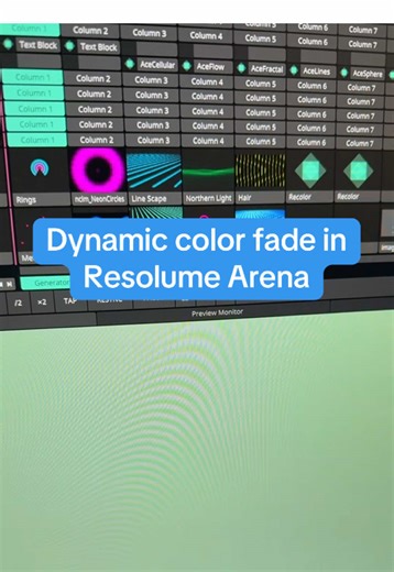 Quick Color Fade Effect in Resolume Arena