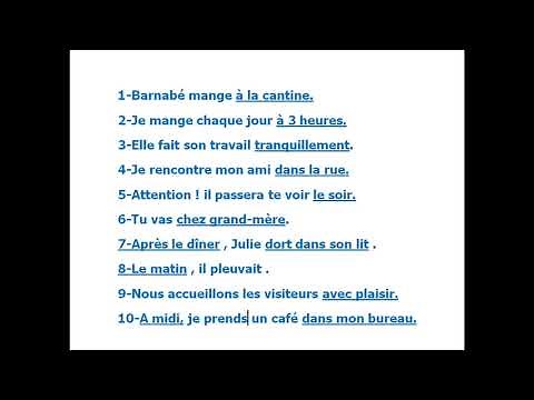 Exercices du complément circonstanciel