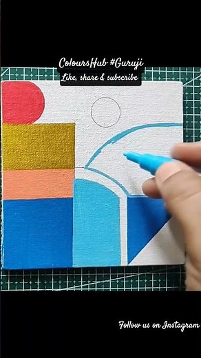 Quick Modern art style with shapes#youtube #artist