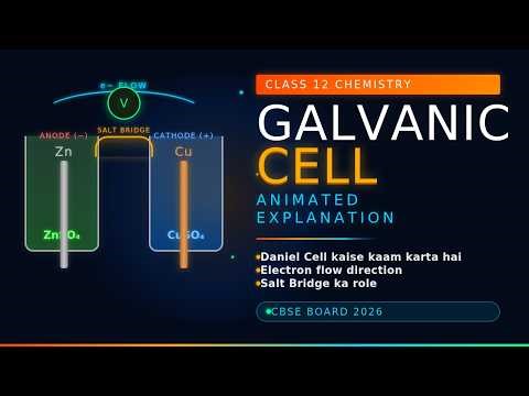Galvanic Cell Explained (Animated) | Daniel Cell Class 12 Chemistry | CBSE Board