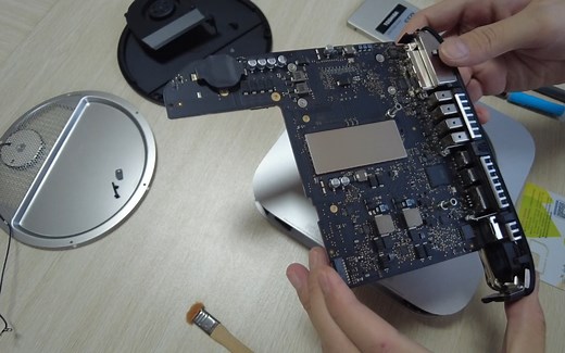 拆解老款 苹果mac mini主机 保养清灰换硅脂硬盘
