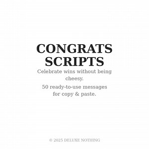 Congrats Scripts – Copy & Paste Messages - Etsy