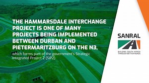 The Hammarsdale Interchange Project is one of many projects being implemented between Durban and Pietermaritzburg on the N3, which forms part of the government’s Strategic Integrated Project 2 (SIP2). The Interchange is located 50km outside of Durban on the N3 towards Pietermaritzburg, and provides access to Cato Ridge, Peacevale and the township of Mpumalanga, also widely known as Hammarsdale. | Sanral