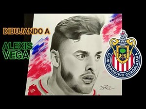 Dibujando a Alexis Vega a lápiz- Jugador de Chivas