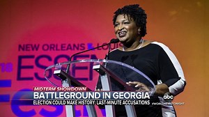 BATTLEGROUND IN GEORGIA: Democratic voters in Georgia could make history by voting in Stacey Abrams as the first African-American woman governor in American history – with her opponent, Republican Brian Kemp, the Georgia Secretary of State, now accusing Democrats of trying to hack the election. Steve Osunsami is in Atlanta. https://abcn.ws/2DoIbXx | ABC World News Tonight with David Muir