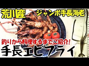 巨大手長エビを釣って手長エビフライにして食べる！【荒川足立小台】