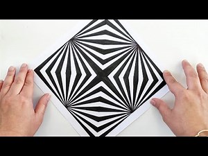 Op art / optical illusion tutorial / Geometric drawing