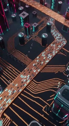 A Cyberpunk City Built on a Microchip