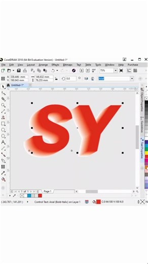 3D Text Effect in Coreldrow 😎🎉