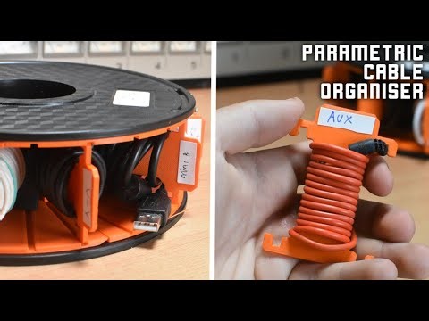 Organise Your Cables With This Filament Spool Organiser (Parametric!)