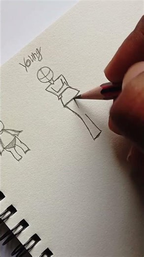 drawing human girl body (baby, young and adult) #art #tutorial