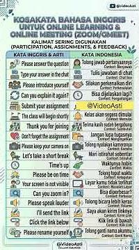 Belajar Bahasa Inggris tentang Kalimat Untuk online class by #zoom or #gmeet #belajarbahasainggris