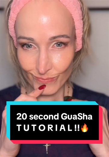 A great Beginner GuaSha Routine!🔥 👉Repeat each move 5-10x 👉Don’t forget the other side Do this regularly for a more sculpted, youthful appearance. #oils #guasha #antiaging #lymphaticdrainage #skincareover40