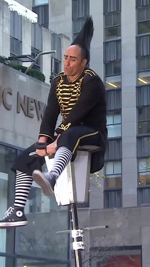 @Big Apple Circus was flying high on the plaza with us this week, and we just want to ask… how DO you get down from there?! #todayshow #circus