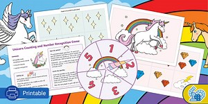 Unicorn Counting and Addition to 10 - EYFS Maths Games