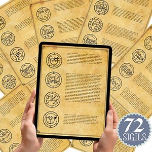 Goetia Solomon 72 King Seal Grimoire: Printable Occult Sigils & Magical Symbols for Rituals - Etsy