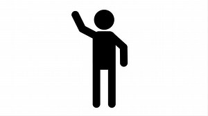バイバイと手を振る人　ピクトグラムの動画｜無料の動画素材サイト「動画AC」