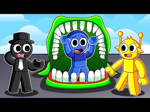 JEVIN and BLACK but DON'T let the Crocodile bite you in Roblox! (sprunki)