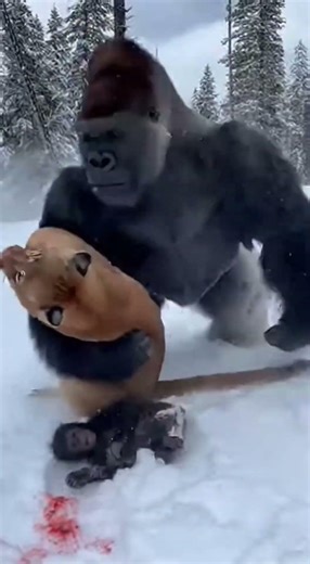 "Mother Monkey SAVES Baby from Puma Attack! 😱 #shorts"